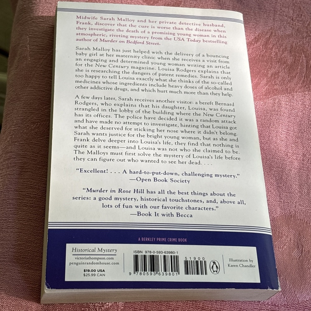 Murder in Rose Hill (A Gaslight Mystery) Victoria Thompson 2024 Paperback Book - Picture 4 of 4